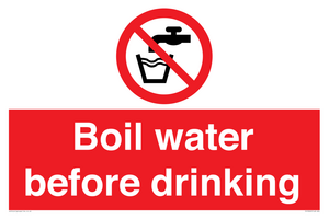 Boil water before drinking